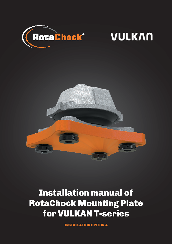 [Translate to Italian:] Montageanleitung für RotaChock Montageplatte und einer VULKAN T-Serie (Sphärische Abstandshalter)